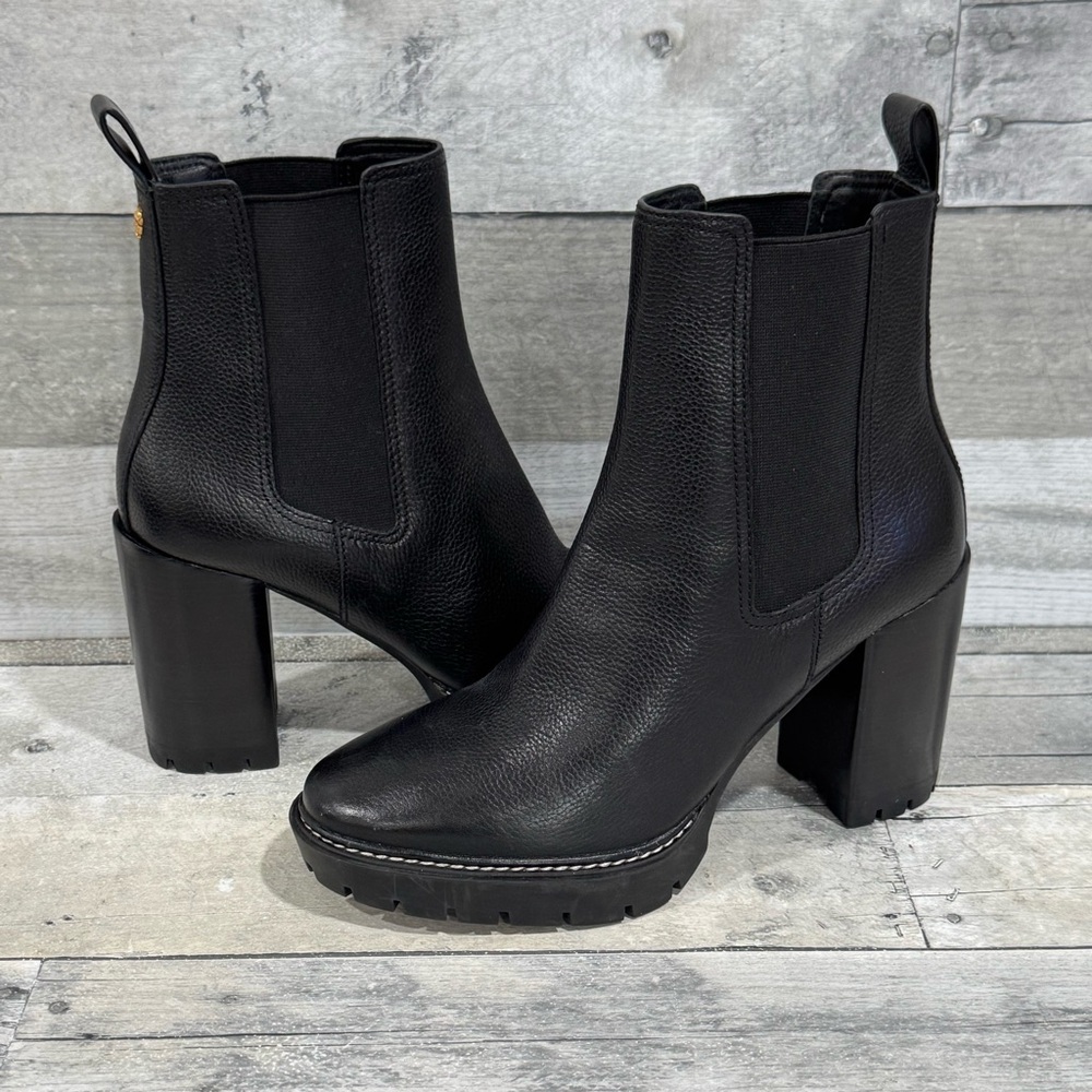 TORY BURCH Chelsea 70mm Lug Bootie - Perfect Black - Sz - 9.5 M Women’s